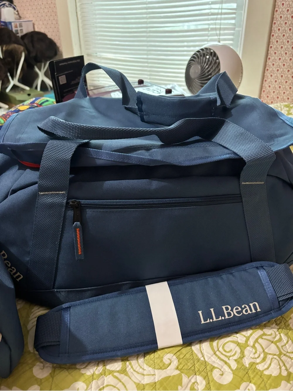 L L Bean Adventure Duffel & Carry Case Medium 35L Blue Water Resistance NWT